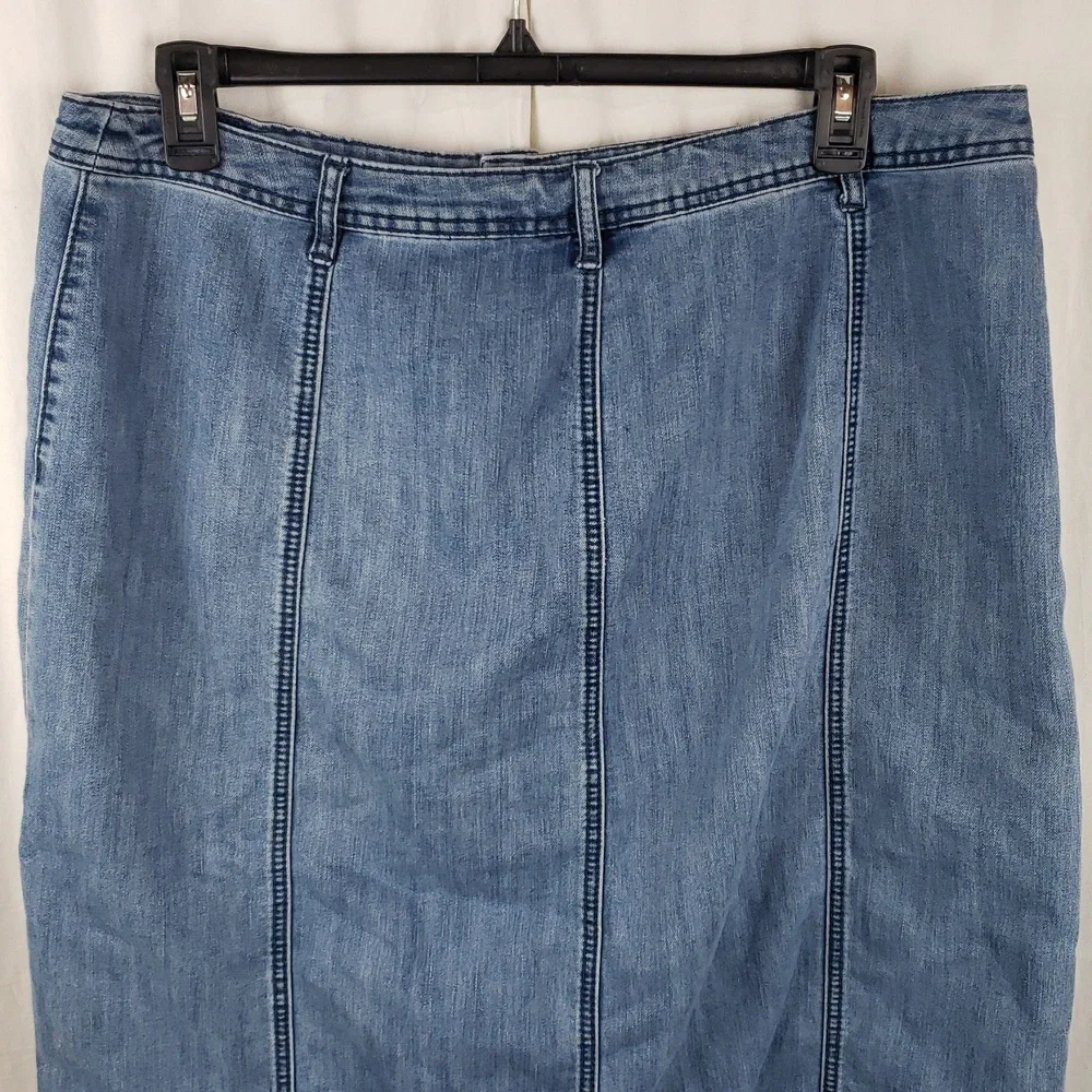 Christopher & Banks 16 Blue Jean Pencil Skirt